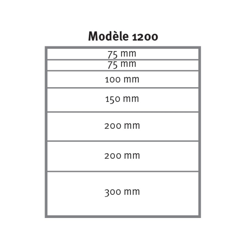 CAISSON UNIWORKS L.723 X P.653 X H.1200 MM